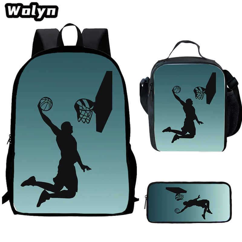Basketball Basketball School Bag High Definition Printing Multifunctional Cross-Border Backpack