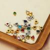 10 stuks Roestvrij Staal 12 Maanden Geboortesteen Hart Zirconia Bedeltjes Connector DIY Sieraden Onderdelen Ketting Armbanden Oorbellen Maken