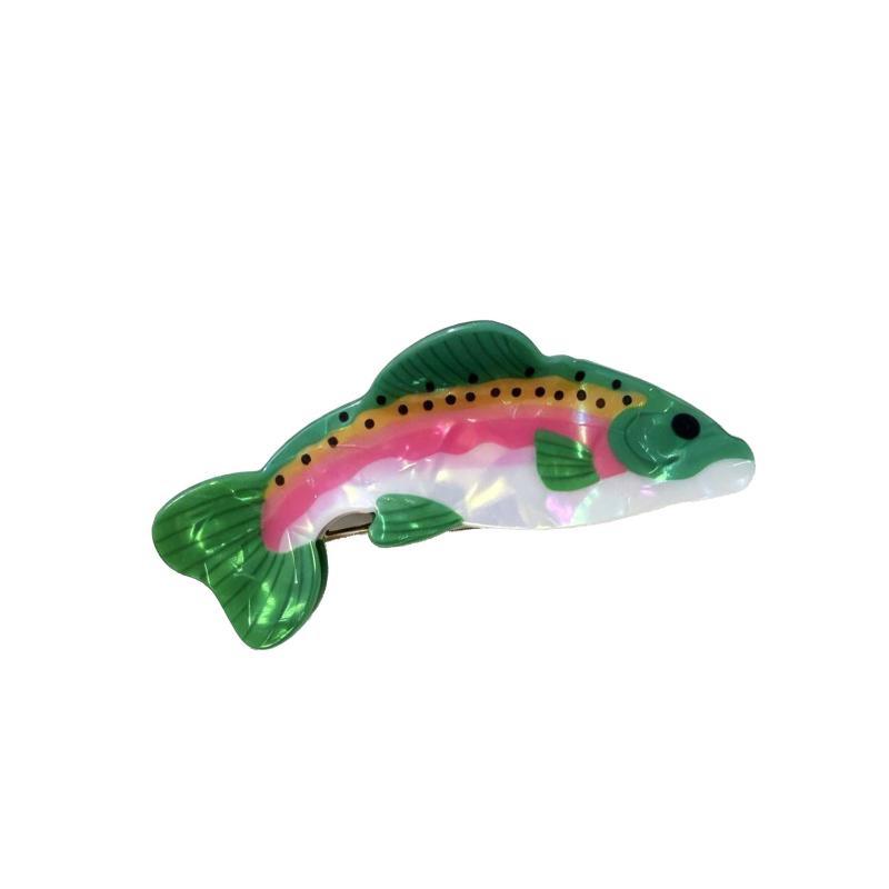 Acrylic Fish Hair Claw Clip Non Slip No Hair Damage Comfortable Grip Fits Thick Thin All Hair Types Women