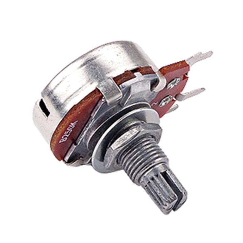 10Pcs Electric Guitar Pots B250K Linear Taper Potentiometer Mini Metric Sized Control Pots Split Knurled Long 18mm Shaft