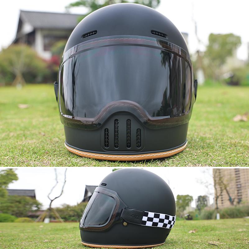 ORZ-729-Motorcycle Helmets Retro Helmets Men's Four Seasons Cruise Motorcycle Full Helmets Summer