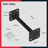 Kotarbau® Adjustable Steel Screw-In Post Base Anchor For Gazebos And Shelters Thread M24 Anthracite 80 X 250 Mm Set Of 2