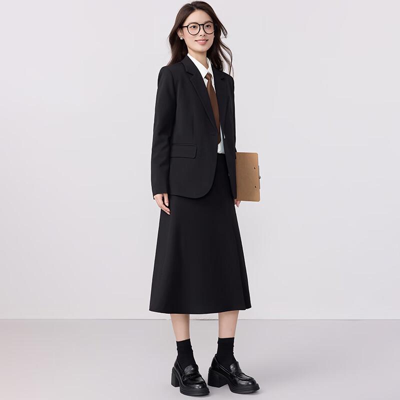 Troloman Women's Professional Blazer & Skirt Set