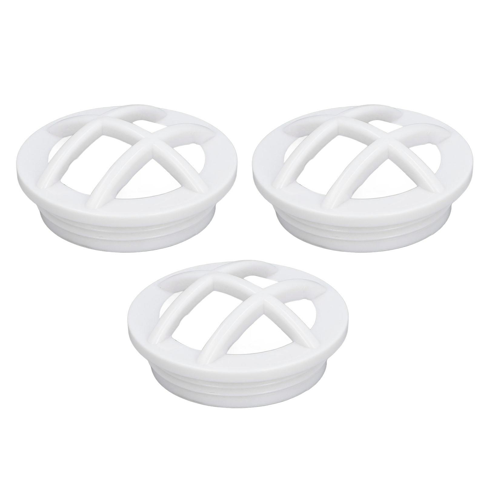 3PCS Вставная решетка для впуска G1?1/2 наружная резьба настенная решетка фитинг круглая крышка слива для SP1026 white