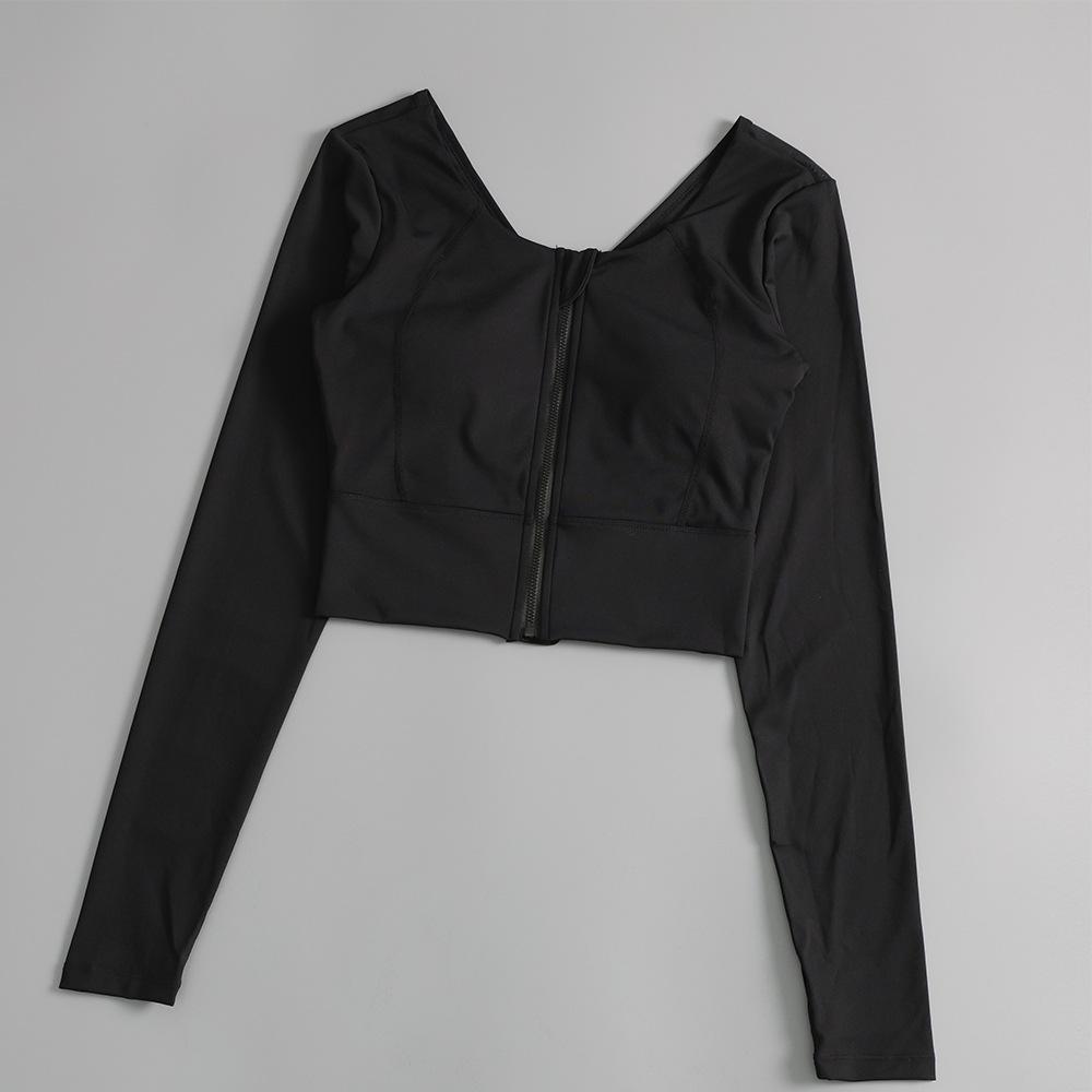 Yoga Clothes With Chest Pads, Tops, Women's High-end Fitness Clothes, Sports Cycling, Pilates Training, Beautiful Back, Long Sleeves