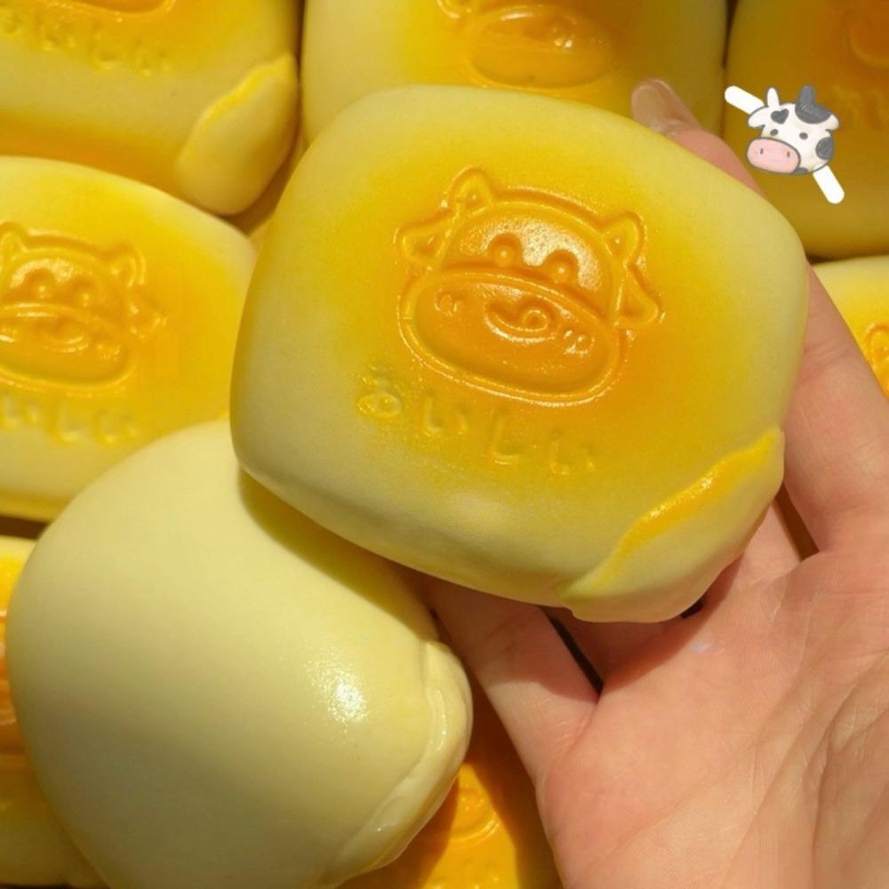 

Milk Bread Squishy Squeeze Toy, Super Soft Slow Rising Stress Relief Toy, Non-Toxic Sensory Fidget Toy Gift жёлтый