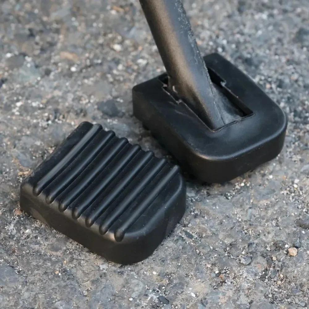 Black Motorcycle Stand Pad Kickstand Rubber Support Plate Outdoor Parking Motorbike Foot Side Stand Base Kickstand Holder Pad