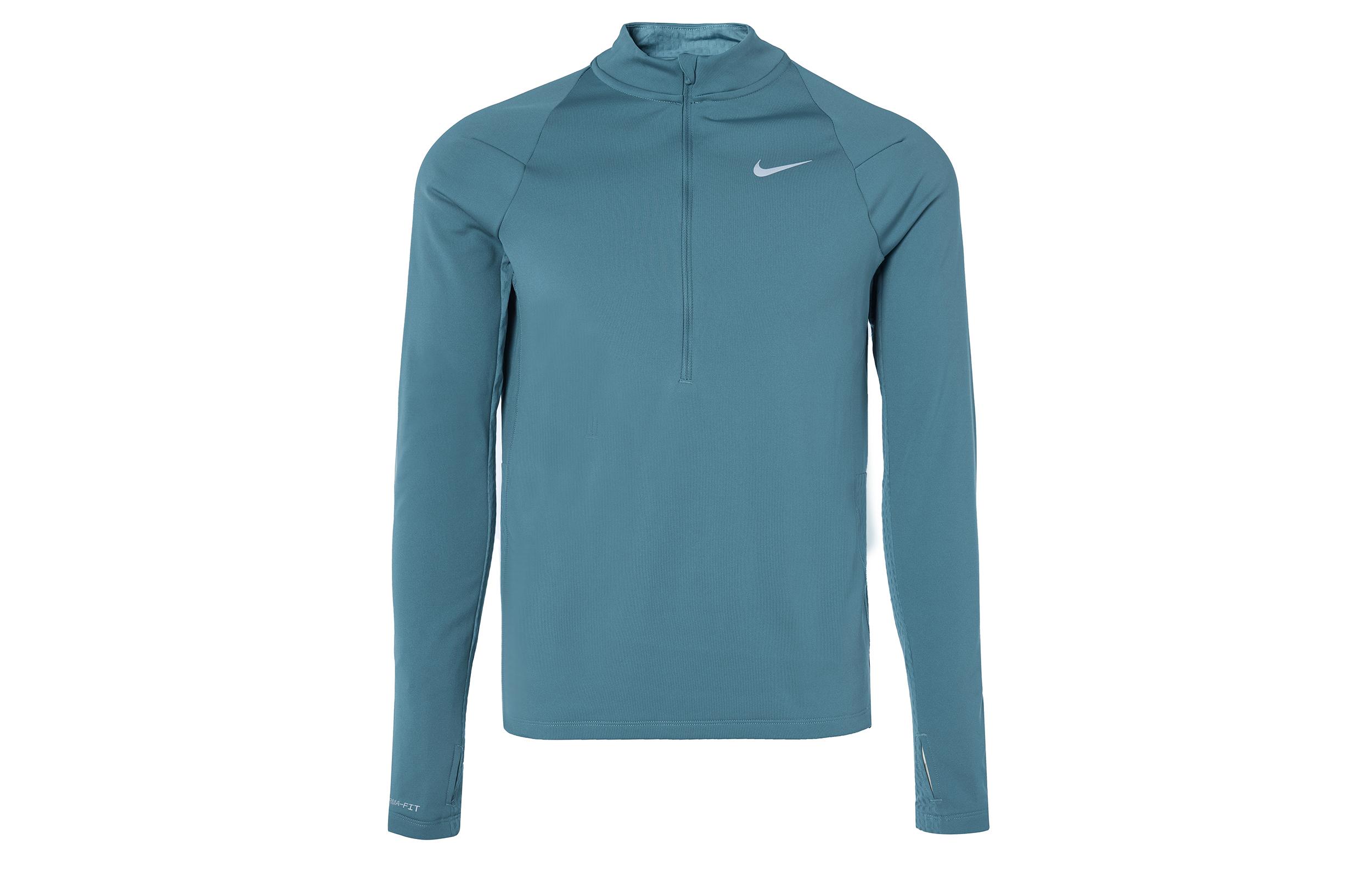 Nike T Shirts Men s Blue Stand Collar Moderate Straight Fit DV9298-379 L