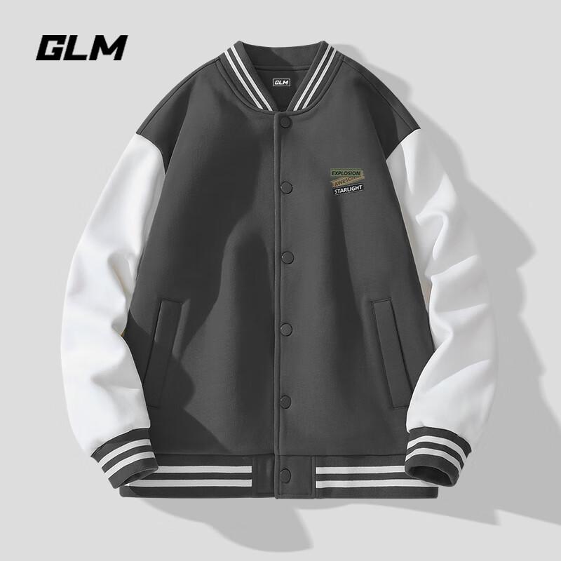 

GLM Men s Colorblock Knit Baseball Jacket M
