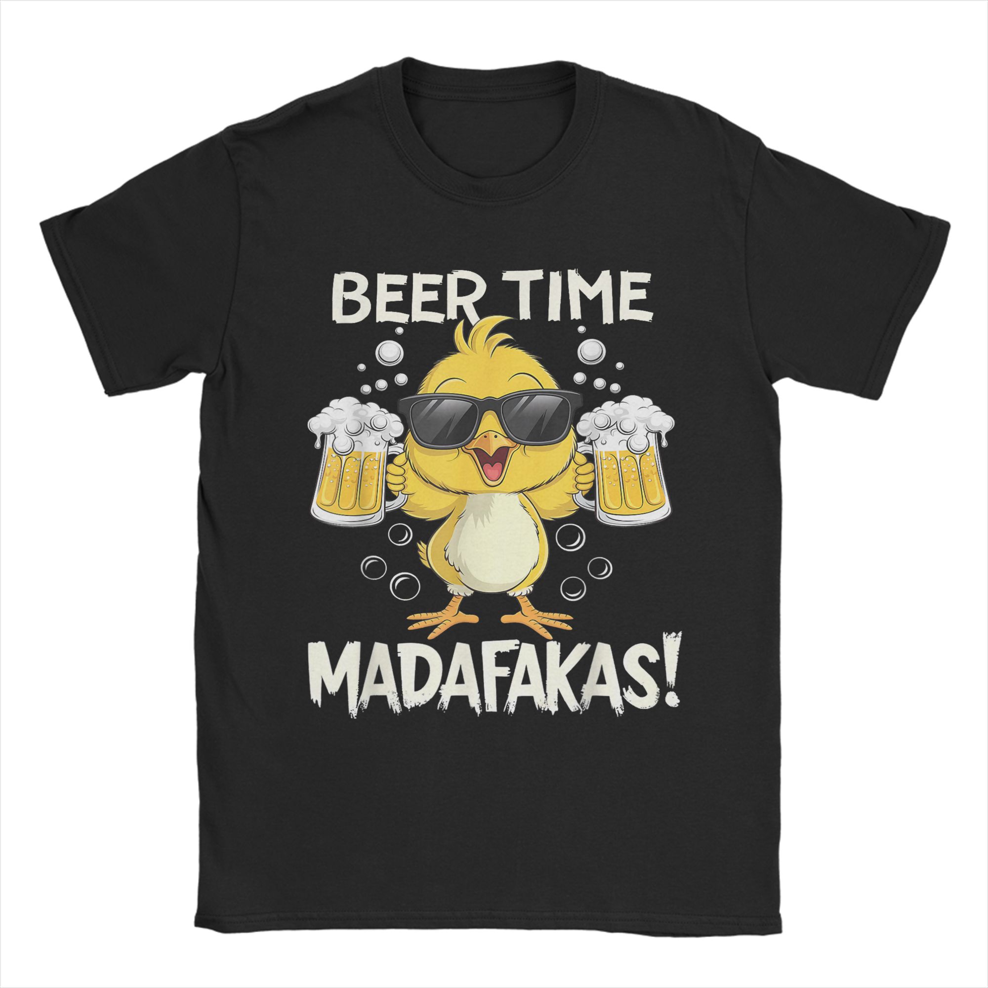 

Oversized TShirt Beach Beer Time Madafakas Chick Hip Hop T Shirts Cotton Tee Shirt for Couple Y2K Fun Short Sleeve Clothing S