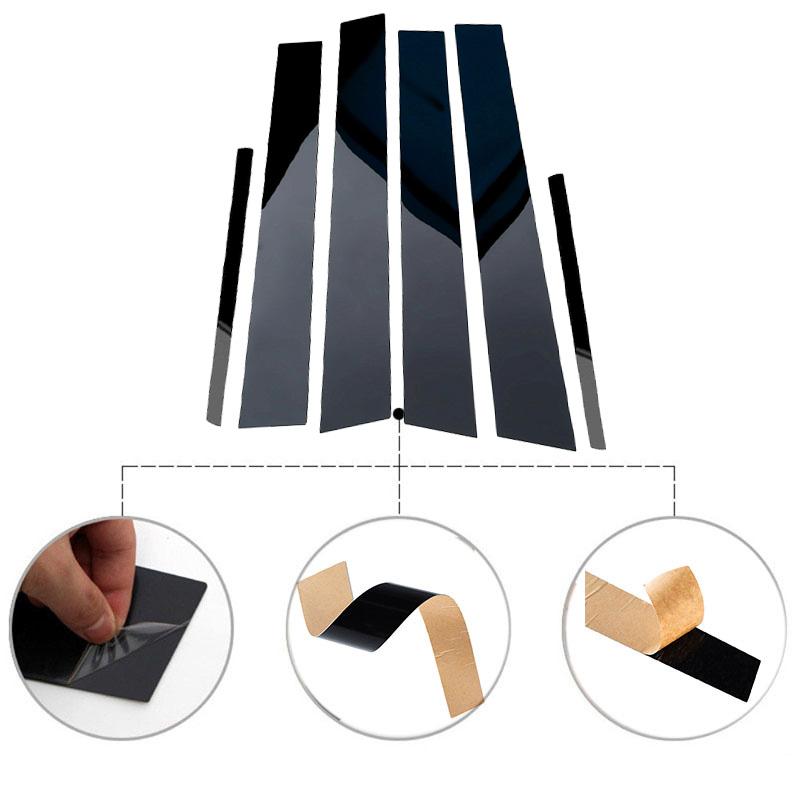 Glossy Black Window Pillar Post Trim Covers Fit For Dodge Charger 2011-2023 Exterior Car Door Column Sticker Styling Accessories