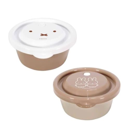Kutsuwa Miffy Face Ladies Lunch Series Round Case (Set of 2) MF753 Made In Japan