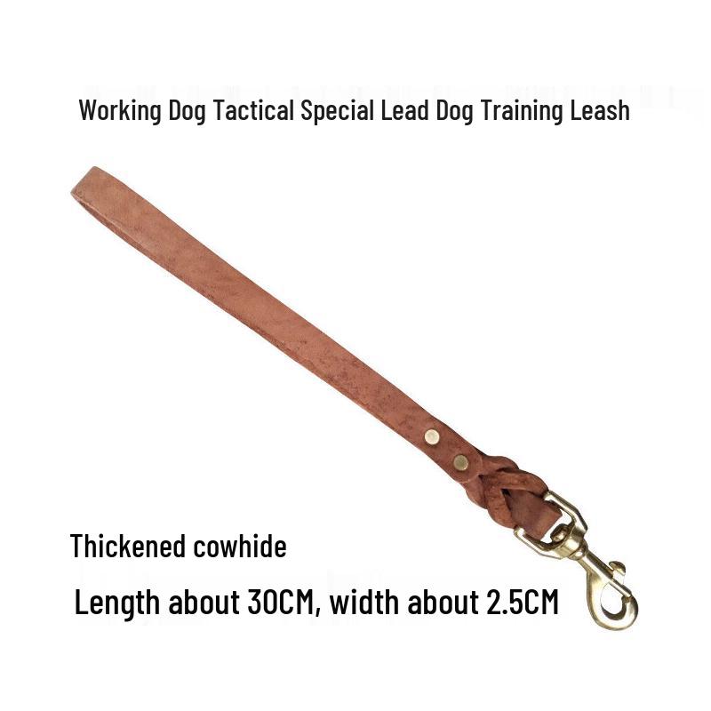 Ce Yu Heavy-Duty Leather Tactical Dog Leash