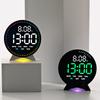 Personalized Jumping Seconds Display Electronic LED Alarm Clock Desktop Ambient Light Decor USB Table Clock with Auto Dimmming