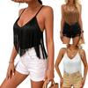 Women's V-neck Fringed Tank Top Camisole
