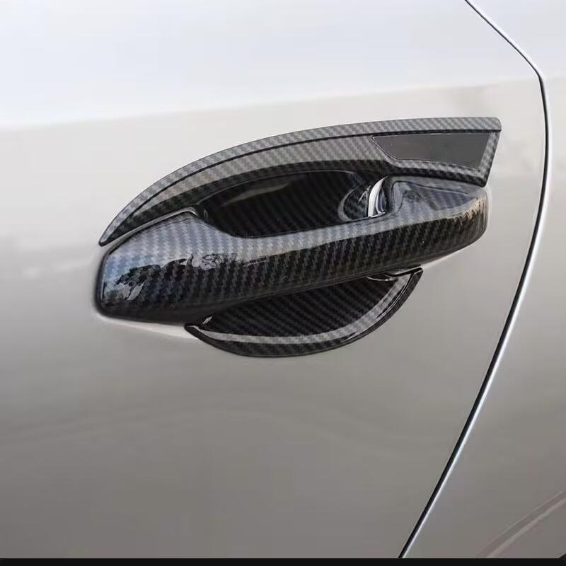 High Glossy ABS Carbon Fiber Door Handle Cover Cup Bowl Trim For Kia Forte Cerato K3 - Interior Exterior Styling Mods