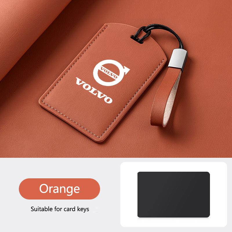 Capa de Couro para Chave de Carro Inteligente NFC, Bolsa para Chave, Suporte Shell Para Volvo EM90 EX30 2024 Polestar Acessórios de Proteção de Chave Automotiva