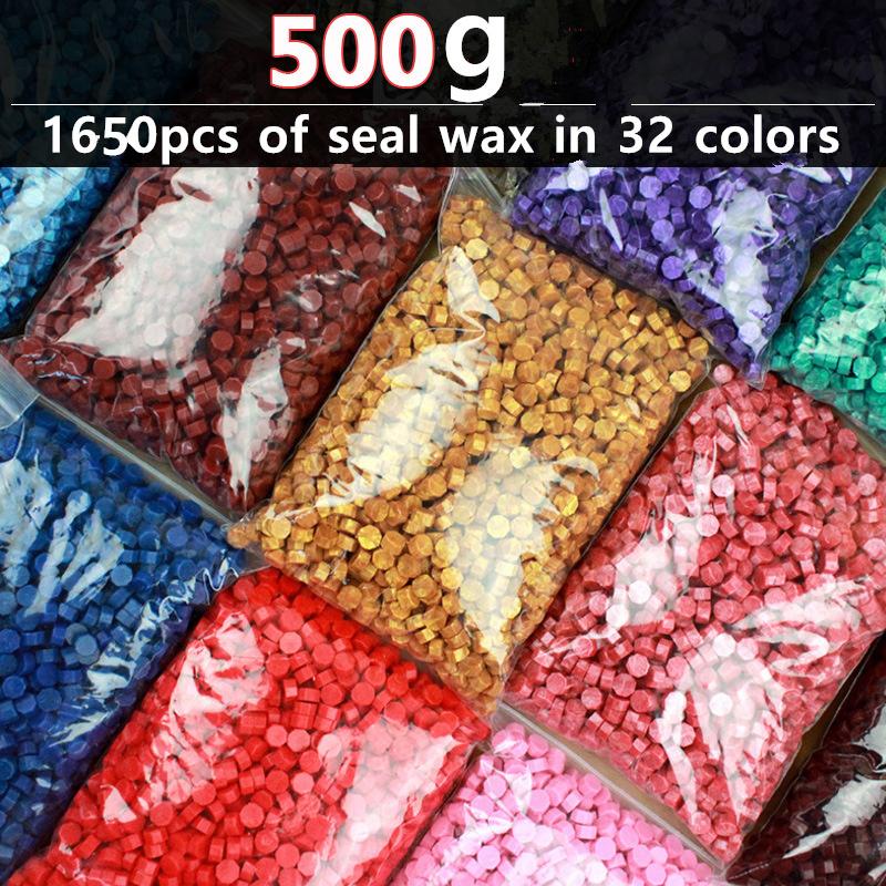 500g Particelle di Ceralacca Vintage Multicolore Ottagonali Smaltate Materiale Pasta di Cera per Diario Fatto a Mano Forniture per Rilievo Fai da Te