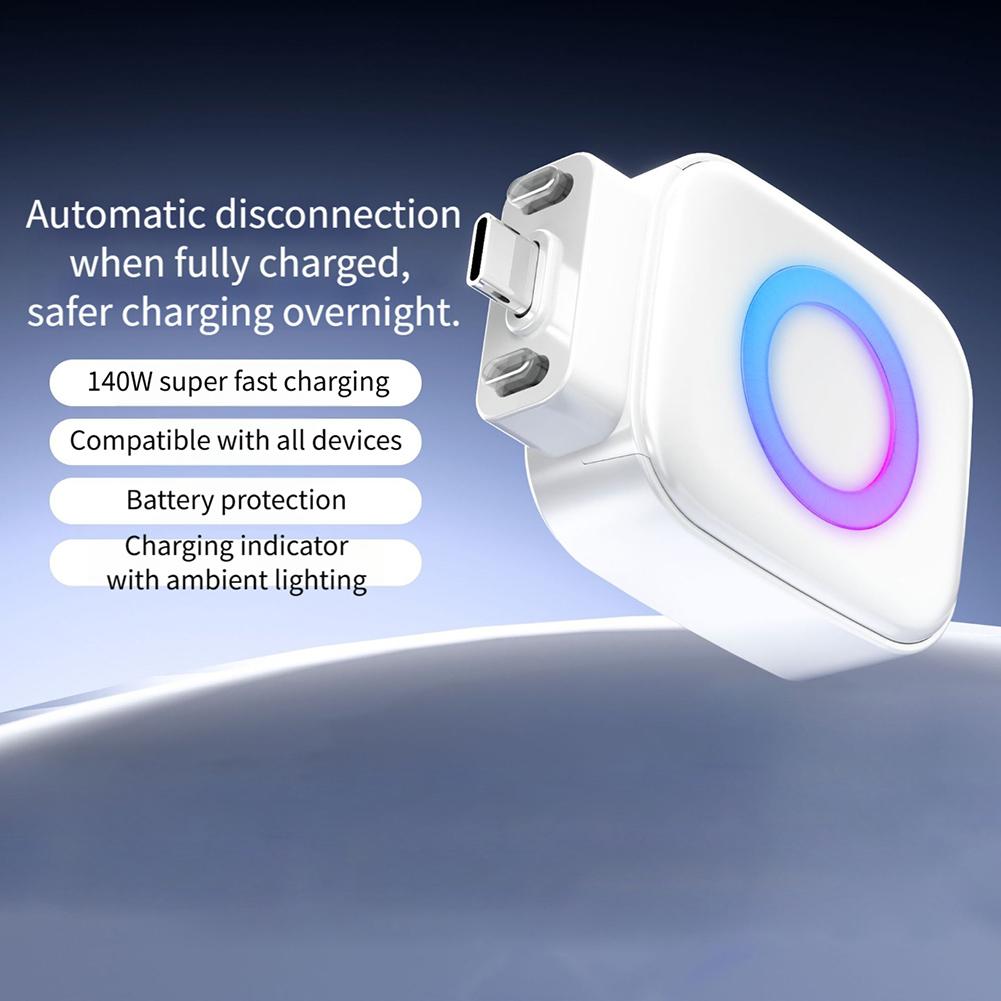 140W Fast Charging Data Cable Automatic Power-Off Full-Capacity Separator Auto Stop Overcharge Protection For Phone Charging