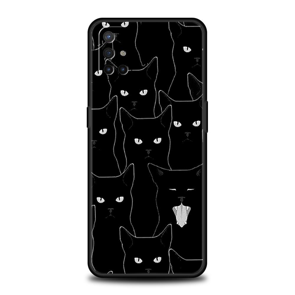 Phone Case For OnePlus 12 11 10 9 Pro 9T 12R 10R 9R 9RT 10T 8T 8 7 6T 7T Nord 2T CE 2 5G N200 N10 N100 Cover Cat Cartoon Cute