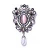 Vintage Court Antique Baroque Western Brooch Inlaid With Precious Stones Temperament Corsage Pin With Jewelry