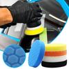 7PCS 5/6 inch Polishing Pads - Self-adhesive Car Polishing, Waxing, Cleaning Sponge - reusable Car Maintenance Tools