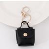 Amazon Change Bag Mini Small Storage Bag PU Leather Solid Color Square Bag Keychain Accessories Car Pendant