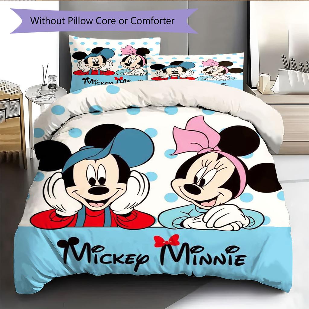 Retro American Comic Book Style Mickey Mouse Themed Pattern The Perfect Choice for Decorating A Child's Bedroom Warm Bedding Set