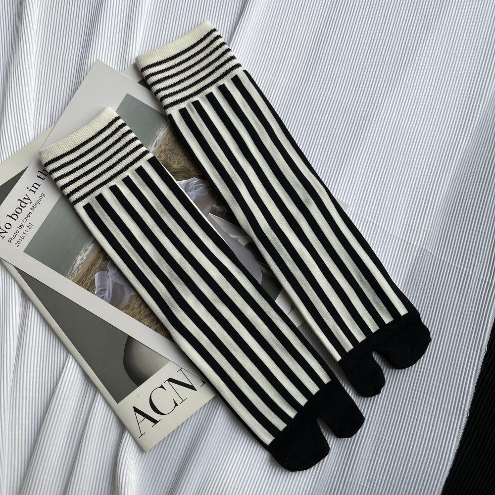 Colorful Split Toe Socks Striped Women's Tabi Socks Fashion Toe Socks