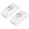2 Stück Mini Smart WiFi Schalter Sprachsteuerung Timerfunktion Drahtloser Fernbedienungsschalter AC90-250V