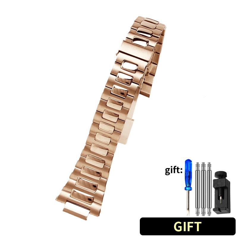 Uhrenarmband für Patek Philippe NAUTILUS 5711 5726 Faltschließe Armband Uhrenzubehör Massiver Edelstahl Armband 25mm