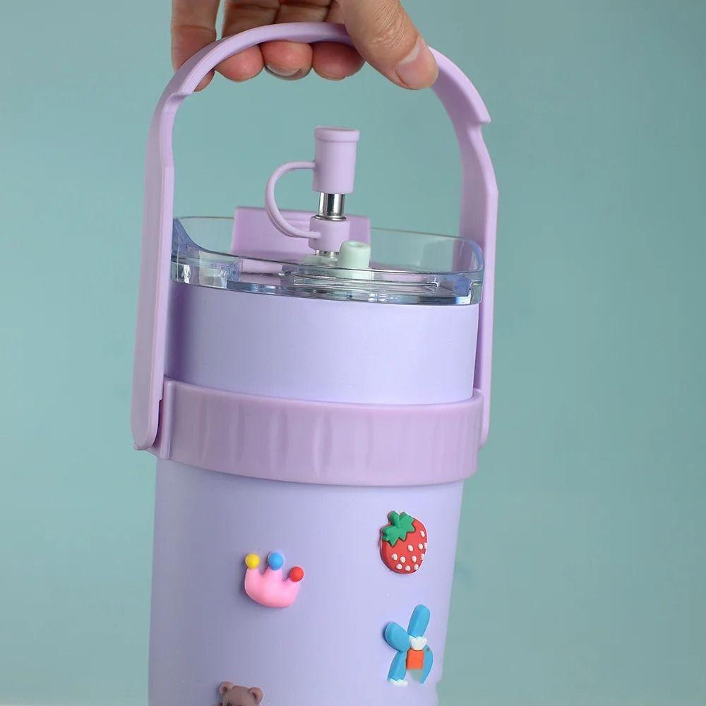 316 Stainless Steel Insulated Water Bottle With Straw Office Double Drink Cup Outdoor Activities