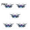 5 Sheets Colorful Butterfly Flower Tattoo Stickers, Waterproof Temporary Body Art, Hypoallergenic Floral Chest Back Decals for Women Girls