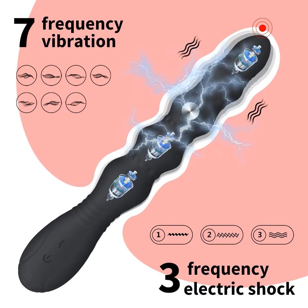 Adult Sex Toys Anal Plug G Spot Prostate Stimulation Anal Trainer Electric Shock Vibrator Anal Bead Adult Supplies for Women Men