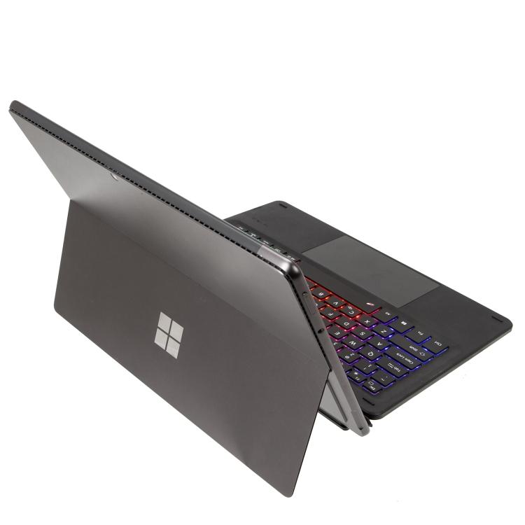 For Microsoft Surface Pro 8/Pro X KF17S Tri-color Backlit Touch Bluetooth Keyboard