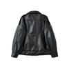 2026 Spring/Autumn Women's Retro Loose Leather Jacket In European & American Style