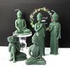 Buddha Statue Candle Resin Mold 3D Buddha Aromatherapy Candle Silicone Mould DIY Gypsum Crafts Making Decorations