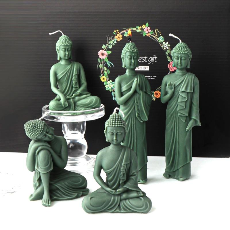 Buddha Statue Candle Resin Mold 3D Buddha Aromatherapy Candle Silicone Mould DIY Gypsum Crafts Making Decorations
