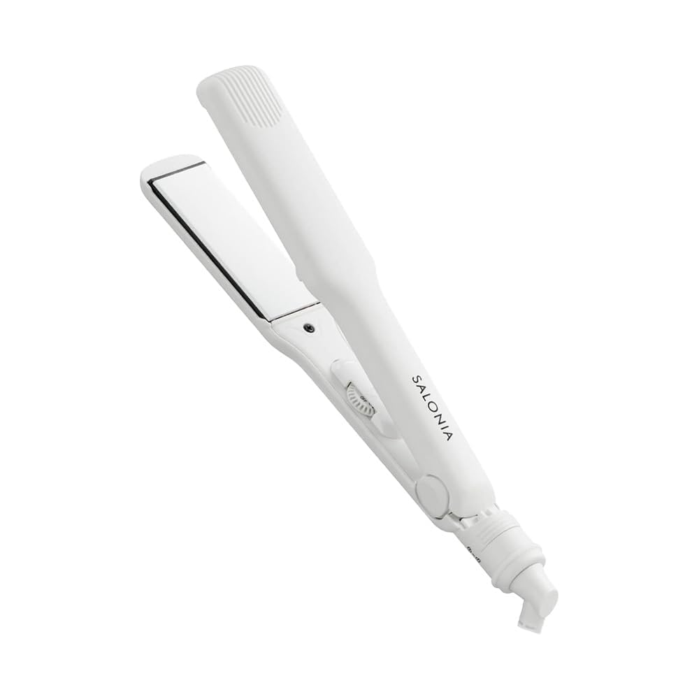 Salonia Hair Straightener 35mm White International Compatibility SL-004SW