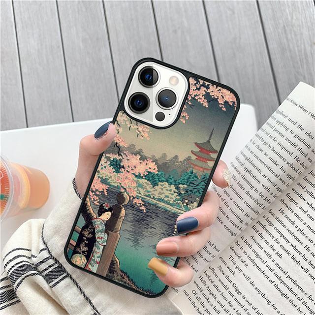 Ukiyo e Japanese style Art painting Cover For iPhone 17 Air 15 16 14 13 12 Pro Max 11 Pro Max Plus Phone Case Coque