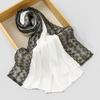 Premium Lace Jersey Hijab Scarf For Women Muslim Embroidered Flowers Hijabs Long Shawl Wraps Headband Scarves Muffler 170*60Cm