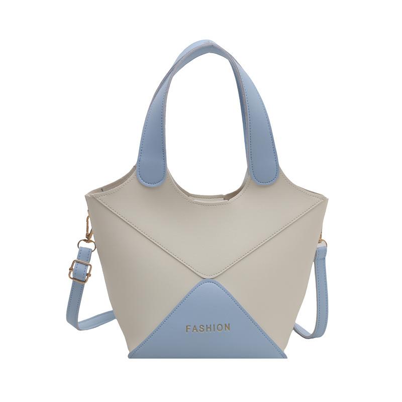 Niche Design Splicing Matte Bag 2025 New Versatile Messenger Bag Casual Shoulder Underarm Bag Portable Bucket Bag