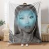 Abstract Fashion Portrait Blanket Soft Throw Blanket For Home Bedroom Bed Sofa Travel Office Solid Christmas Blanket