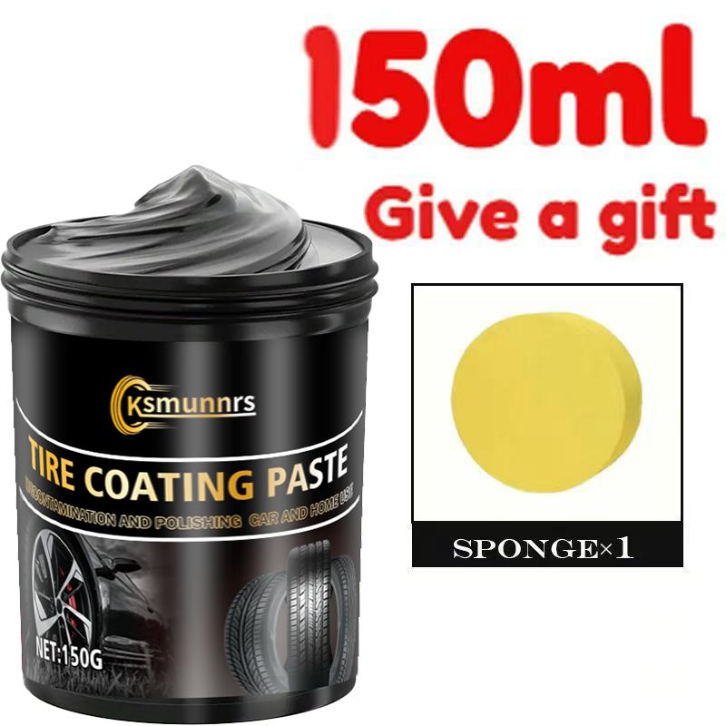 Long-Lasting Car Care Tire Wax - Gloss Enhancement, Black Care & Anti-Aging Protection High Gloss Tire Cream, Tire Repair Wax, I