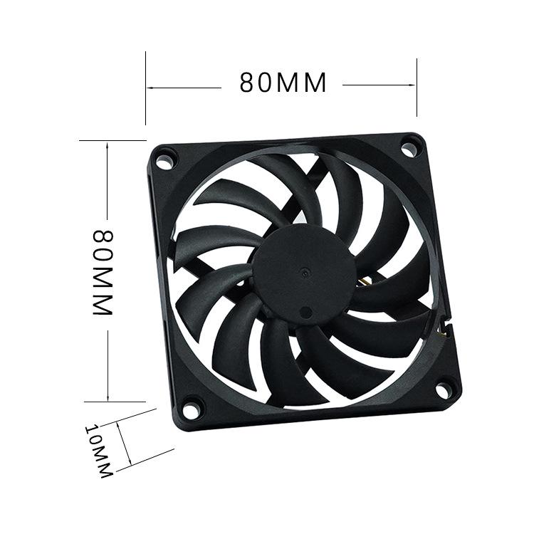 dd8010 Ball Bearing 4-Pin PWM Quiet 12V Brushless Cooling Fan with High Airflow