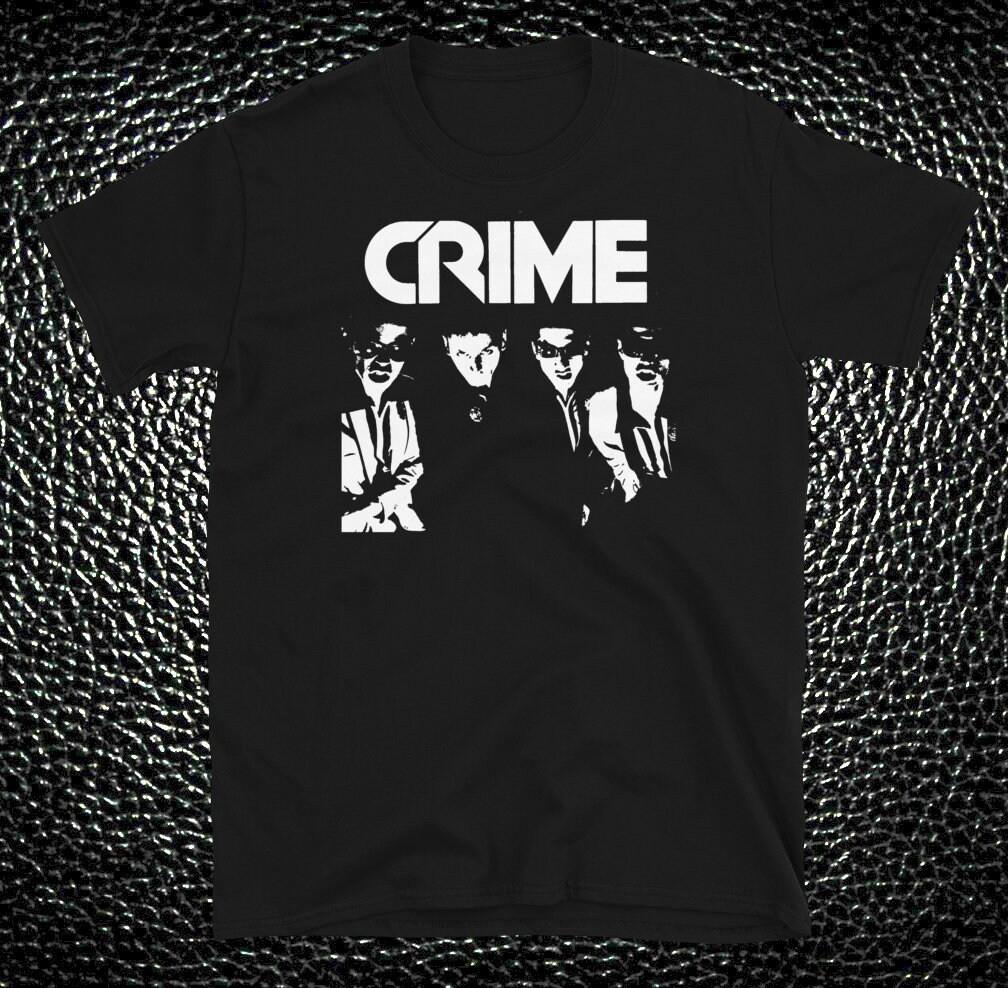 NEW! Crime Band Black Cotton Shirt Full size S-5XL Unisex H328