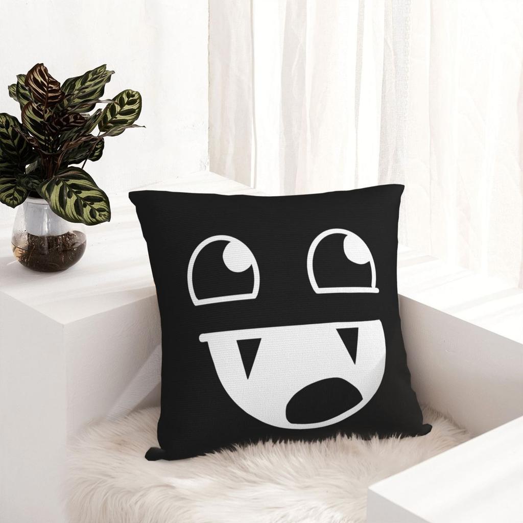 Funny Domo Kun Face Pillow Case Meme Anime Doll Cushion Covers Custom Zippered Decor Pillowcase for Bed 18"