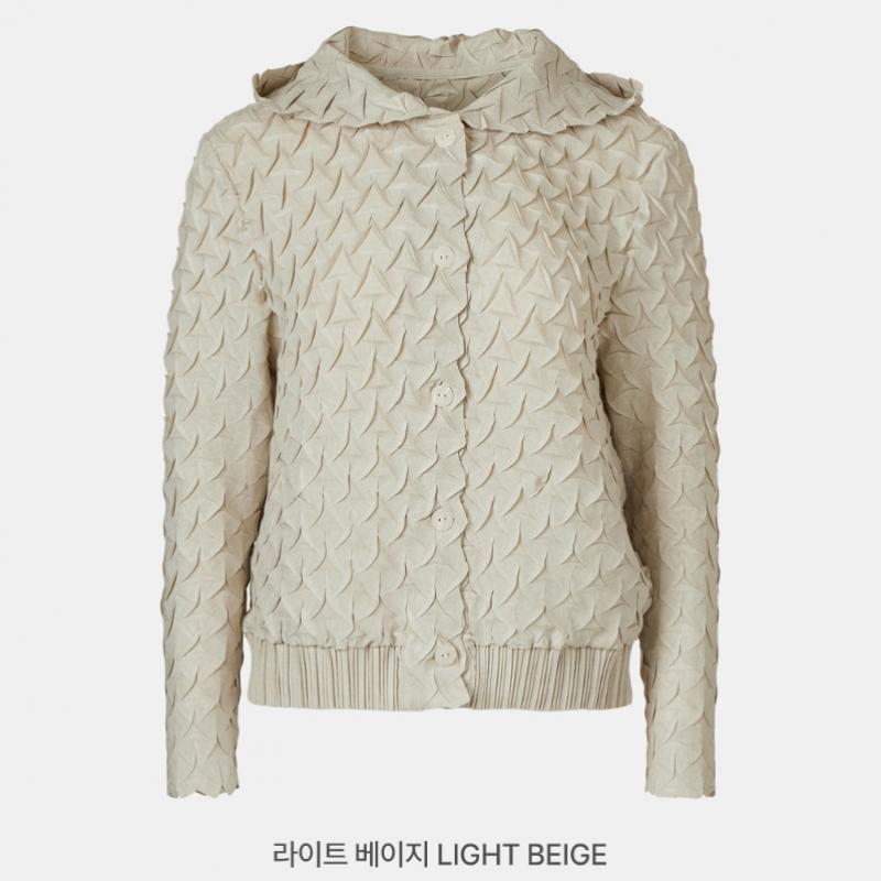 Pleats Me Origami Triangular Embroidered Hooded Jacket Ppjks026022