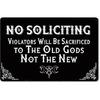 No Soliciting Sign Sticker for Front Door, Self-Adhesive Modern No Solicitors Sign for Home, Weatherproof and UV Resistant No Solicitation Signs for