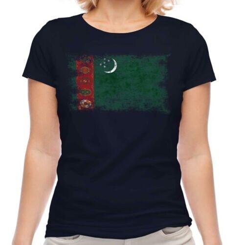 

Turkmenistan Flag Faded Women Turkmenistan Turkmen Gift Shirt 3XL